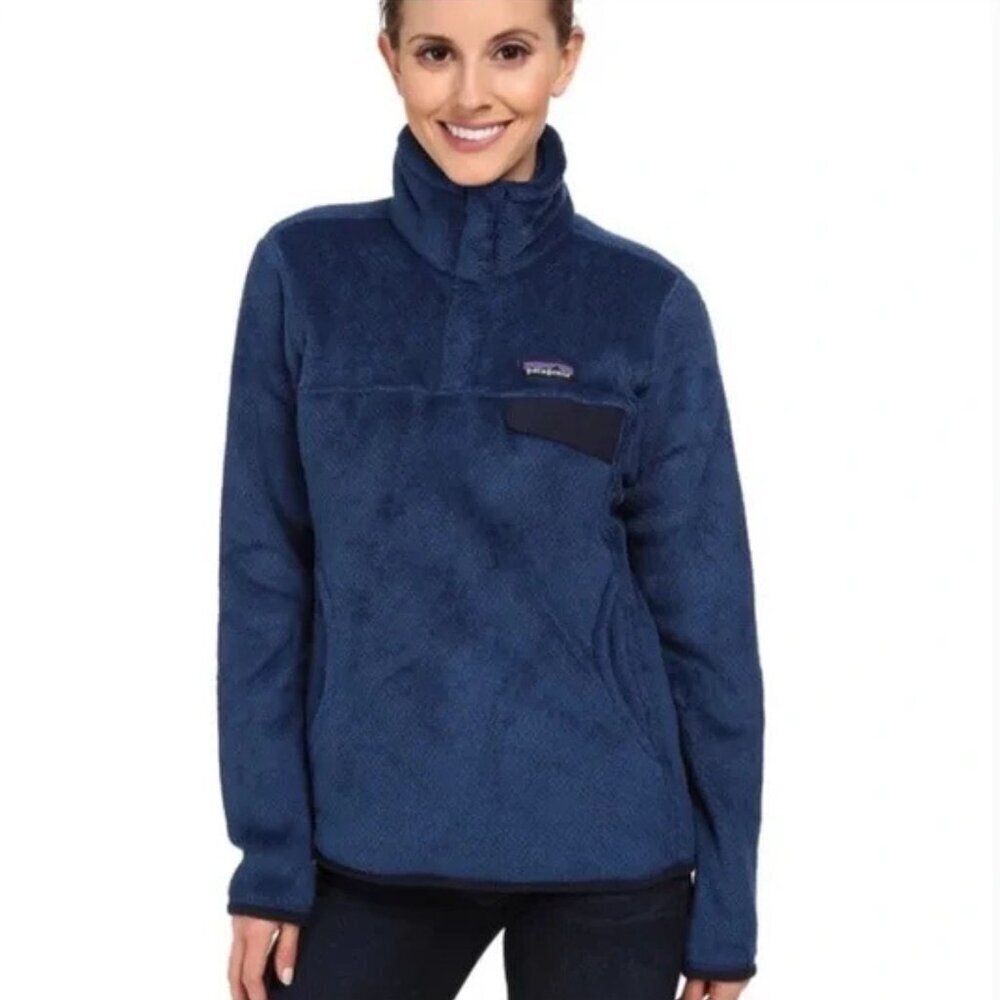 Patagonia Women's Navy Re-Tool Snap-T Pullover Jacket Size XS 2163